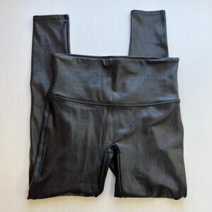 SPANX Shape Faux Leather Leggings Black